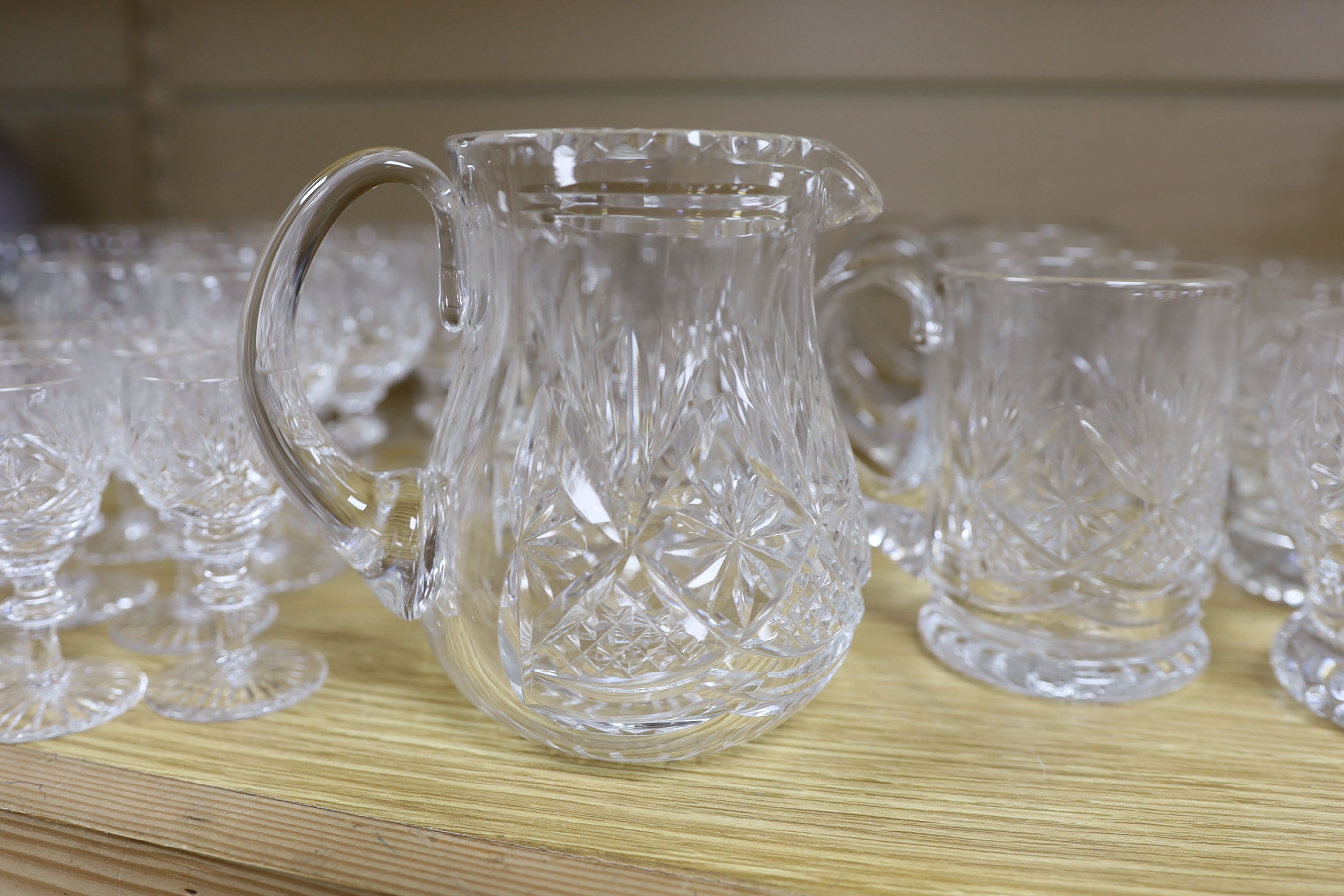 A large suite of Webb ‘Prince Regent’ cut glass